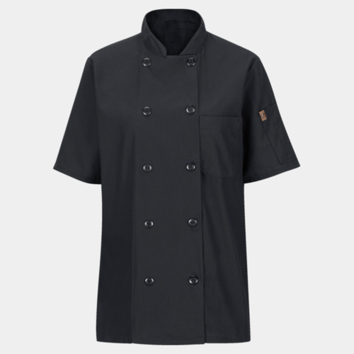 Women's Mimix™ Short Sleeve Chef Coat with OilBlok Thumbnail