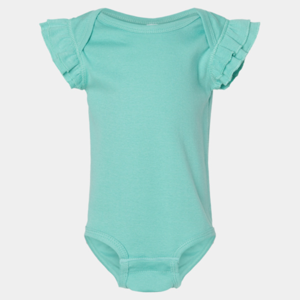 Infant Flutter Sleeve Baby Rib Bodysuit Thumbnail