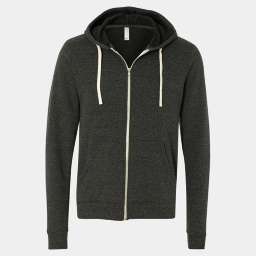 Unisex Triblend Sponge Fleece Full-Zip Hoodie Sweatshirt Thumbnail
