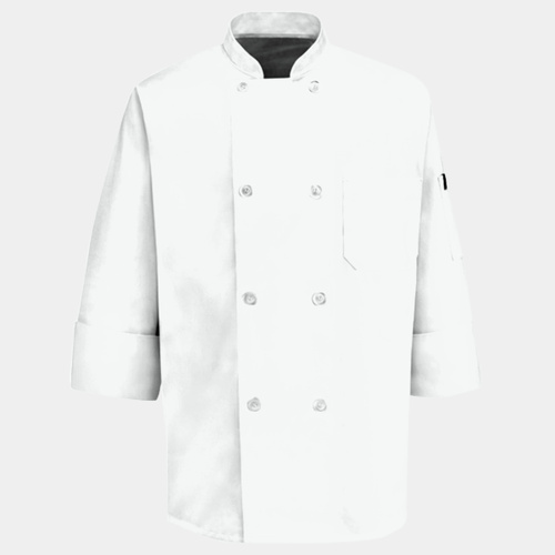 Button Chef Coat with Thermometer Pocket Thumbnail