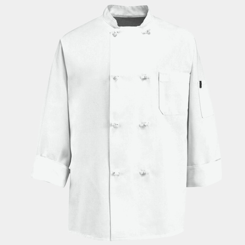 Eight Knot Button Chef Coat with Thermometer Pocket Thumbnail