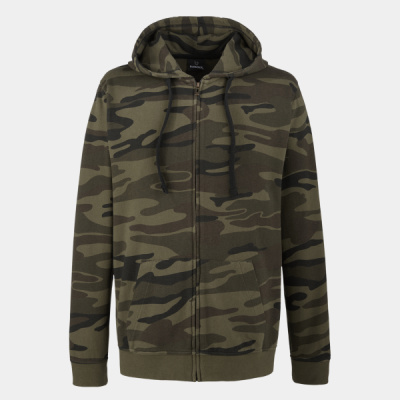 Men's Camo Full-Zip Hooded Sweatshirt Thumbnail