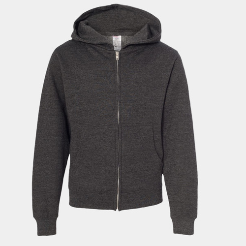Youth Midweight Full-Zip Hooded Sweatshirt Thumbnail