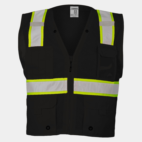 Unisex EV Series® Enhanced Visibility Multi-Pocket Mesh Vest Thumbnail