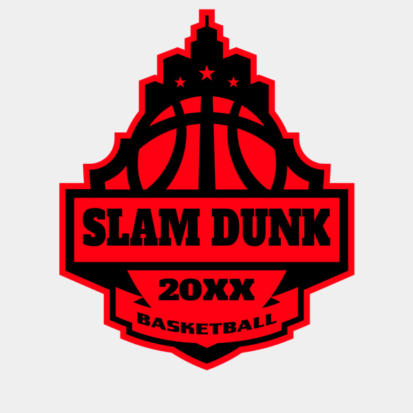 SLAM DUNK Basketball Logo Template Thumbnail