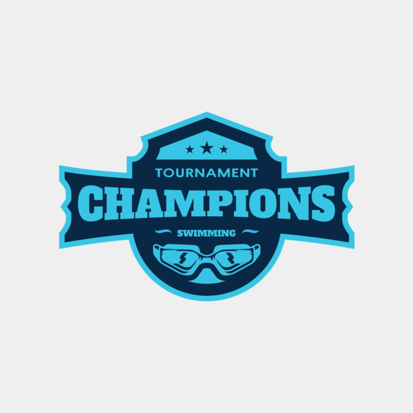 Champions Tournament Swimming logo template Thumbnail