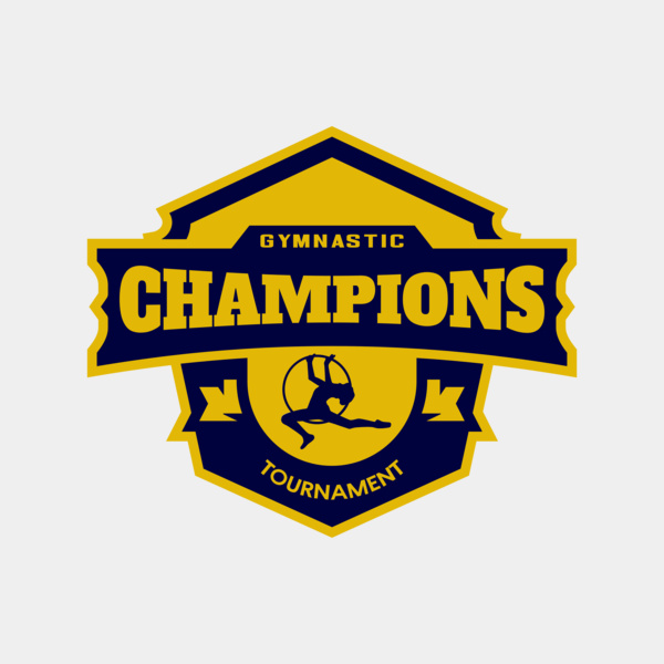 Champions Gymnastic Tournament logo template Thumbnail