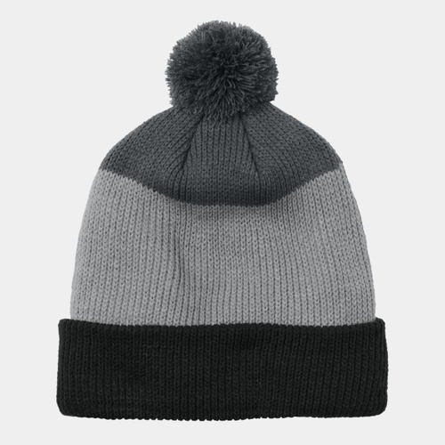 Cozy Striped Pom Beanie Thumbnail